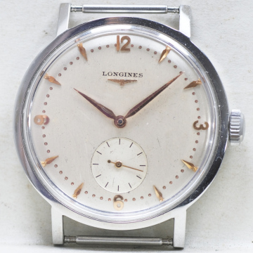 ロンジン　Longies Cal.　27.0　　　社外品ケース　スモールセコンド　手巻き時計