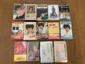 カセットテープ 14点まとめて 邦楽 当時物 昭和 アイドル★田原俊彦 中森明菜★未チェック
