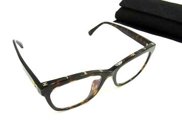 1円 ■美品■ CHANEL シャネル 3392-A c.714 メガネ めがね 眼鏡 レディース メンズ ブラウン系 FN9212