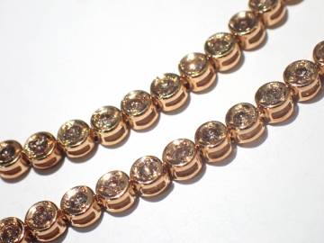 美品 テニスダイヤブレスレット K18YG 18金 ノーブランド ダイヤ1.0ct超 重量7.1g