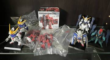 【中古品】 FW GUNDAM CONVERGE ♯02 フルセット(全6種) 計8体　※エクシア のアンテナ折れ、修正痕あり