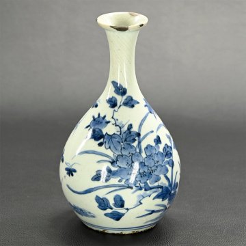 【永】d356【兵庫県の図書館や博物館の館長を歴任された歴史研究家遺族委託品】江戸時代　古伊万里花鳥染付花瓶壷