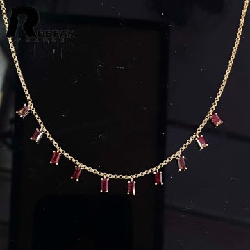 高級 EU製 定価160万円★ROBEAN・ルビー・ネックレス★パワーストーン 天然石 綺麗 勝利の石 プレゼント K18（18金）00046910