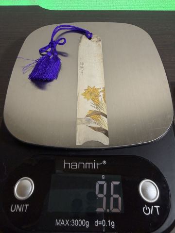 1円から　銀製　しおり　花付き　記念品　銀製しおり　保管品　木箱入り　シルバー　純銀　 SILVER 重さ：約9.6g 刻印あり