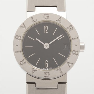 ■ 1円 ～ 中古品 参定41.8万■ BVLGARI ブルガリ ■ ブルガリブルガリ BB23SSD ■ クォーツ ブラック 黒 シルバー レディース