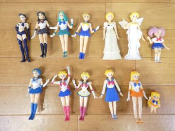 ◎ジャンク 当時もの バンダイ 美少女戦士セーラームーン ロマンティックヒロイン 12体セット 約10～12.5cm おまけ付き ＠送料600円(12)