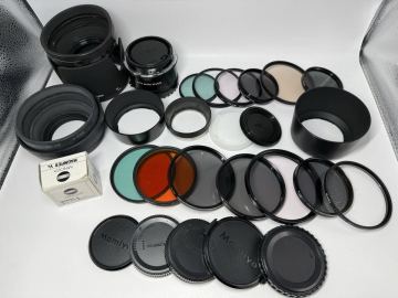 O)⑧ カメラ アクセサリー まとめ レンズフィルター カバー フードなど Nikon MINOLTA MAMIYA Kenko コレクション まとめ売り セット