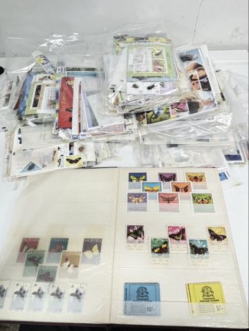海外切手 総重量 約5.5kg 超大量 まとめ 蝶系 昆虫多数 未使用大半 外国切手 記念切手 MNL-1031