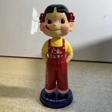 ● 非売品 FUJIYA 不二家創業100周年記念 復刻版ペコちゃん人形 首振りペコちゃん人形 株主優待 置物 首振り人形 ペコちゃん