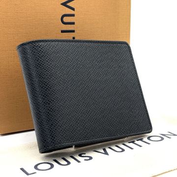 未使用◆LOUIS VUITTON ルイヴィトン ポルト ビエ 6カルト クレディ 二つ折り財布 タイガ ブラック ノワール メンズ