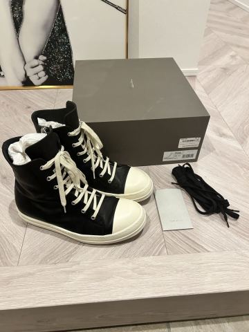 RickOwens Sneakers Black/Milk/Milk