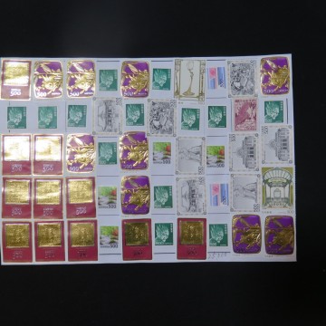 500円切手50面台紙貼1枚　額面25000円分　