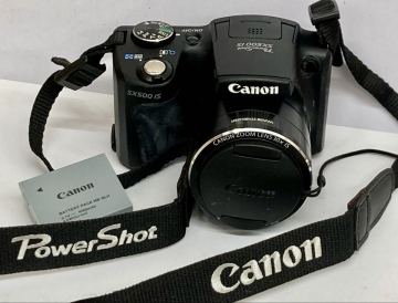 H2 キャノン パワーショット Canon PowerShot デジタルカメラ SX500IS 4.3-129.0mm バッテリー付き 中古品 動作未確認 ジャンク