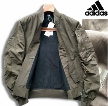 ▲B821新品【メンズXXL(XO)】カーキ オリーブ アディダス ADIDAS ゴルフにオススメ ID WIN MA1 ボンバージャケット 裏フリース保温