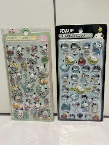 サンリオ　ぽちゃこ　 スヌーピー ボンボンドロップシール