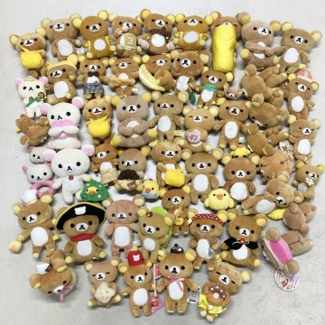 ● リラックマ グッズ 50点以上 大量 コリラックマ キイロイトリ ぬいぐるみ マスコット 小さめ コスプレ ドーナツ マカロン 現状品 3.4kg