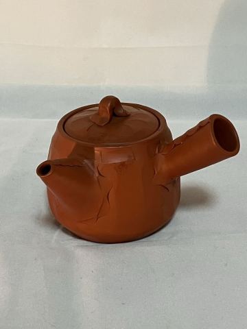 常滑焼 名工 杉江木仙 朱泥 横手 茶注 急須 宝瓶 茶器 煎茶道具 横手急須 在銘 茶道具 1円スタ