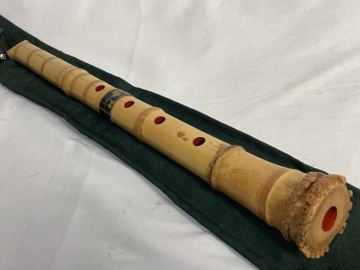 尺八 鼈甲 銀巻 在銘