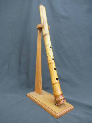 【美品 在銘 ジョン・海山・ネプチューン】都山流 尺八 銀一線籐巻? 一尺八寸 約54cm 約309g