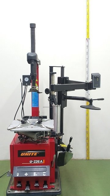 (1円スタート！) UNITE タイヤチェンジャー U-226A サポートアーム付き 三相200V 自動車整備 動作良好 ■店舗引取り限定■ A5108