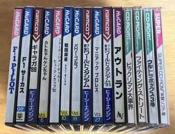 PCCD Huカードソフト15本セットまとめ 箱説付★動作未チェックジャンク★カトちゃんギャラガ アウトラン ファイティングストリート