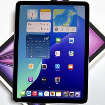 Apple SIMフリー iPad Air 11インチ (M2) (2024年春モデル) パープル 128GB 3M677J/A Wi-Fi+Cellular バッテリー最大容量93％