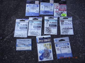 海釣り用　釣り針　いろいろ
