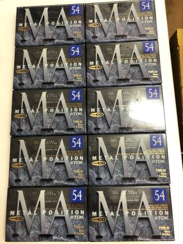 未使用・未開封品 TDK METAL/TYPE IV メタルポジション カセットテープ 10本セット METAL POSITION MA-54A 54分 FOR CD