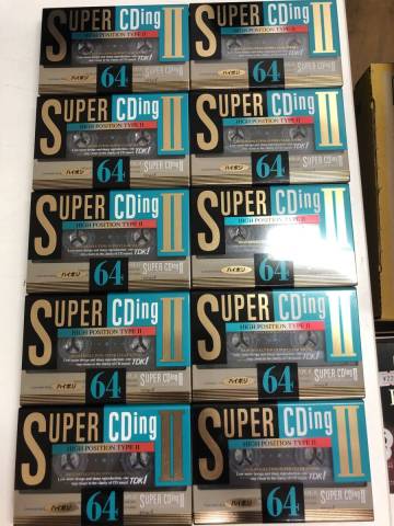 未使用・未開封品 TDK カセットテープ SUPER CDing Ⅱ64 最高峰 ハイポジション 64分 10本セット ハイレゾリューション スーパークリア
