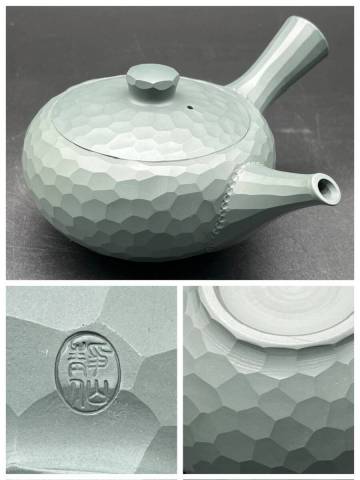 常滑焼 水野静仙 急須 在銘 16&times;18&times;9.5㎝ 327g 陶磁器 茶器 煎茶道具 煎茶 茶道具 茶道用具 茶道 茶注 陶器製急須 (20504)