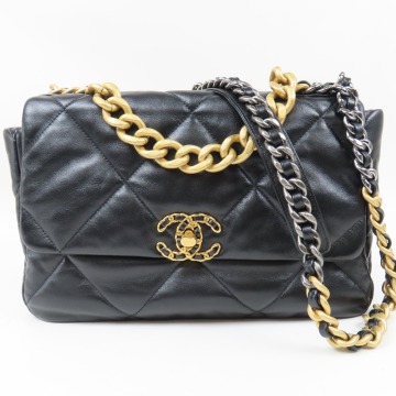 204642★1円スタート★CHANEL シャネル 新品同様美品 ランダム番号 シャネル19 ラージ ハンドバッグ チェーンショルダーバッグ