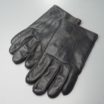 MI4228◎COACH コーチ メンズM 革手袋 カシミヤニットライナー ソフトレザー グローブ ブラック 黒