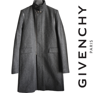 正規品 最高級 ジバンシー GIVENCHY ウールメルトン ハイネックコート ライダースブルゾン ジャケット ジバンシィ