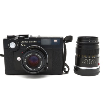 1円〜 LEITZ MINOLTA ライツミノルタ CL フィルムカメラ レンズ2点 ケース付 動作確認済 4375283