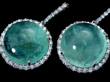 1円～【ジュエリー極】超豪華！超特大天然エメラルド2石31.19ct＆天然ダイヤモンド1.22ct 超高級K18WGピアス a3013sitkirl【送料無料】