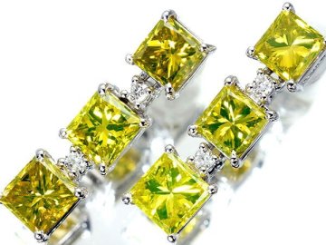 1円～【ジュエリー極】極上品 極上天然アップルグリーンダイヤモンド5.70ct＆脇ダイヤ0.09ct 超高級K18WGピアス a3011sitkvkl【送料無料】