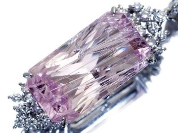 1円～【ジュエリー極】超希少 特大極上天然ルチルクンツァイト17.54ct＆ダイヤ0.75ct 超高級Pt900＆Pt850ネックレス k1182ikv【送料無料】