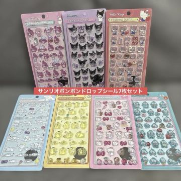 1スタ！！ サンリオ ボンボンドロップシール 7枚セット うるちゅる クリスマスプレゼントにも★2