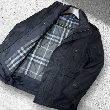 ZA16 極美!!!定価22万●BURBERRY LONDON●最高級水鳥天然ダウンジャケット コート バーバリーコート メンズ サラッと羽織れる 大きめ XL 