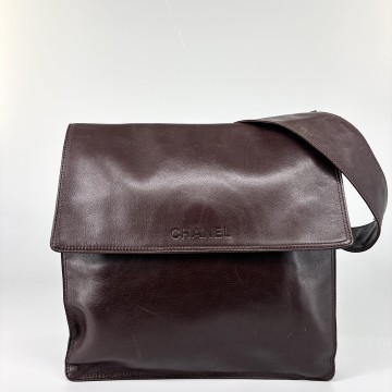 1円 極美品 CHANEL シャネル ラムスキン ショルダーバッグ レディース シール有 ブラウン サコッシュ メンズ マトラッセ レザー バッグ