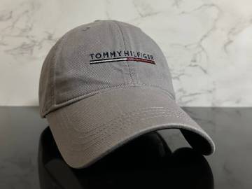 【未使用品】972ND 訳あり★TOMMY HILFIGER トミー・ヒルフィガ－ キャップ CAP 帽子 クールなグレーのコットン素材！《FREEサイズ》