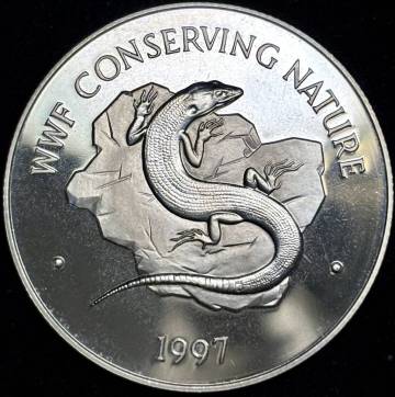 【バミューダ大型銀貨】(1997年銘 28.9g 直径38.5mm プルーフ)