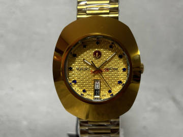 ラドー RADO ダイヤスター 自動巻き デイデイト カレンダー機能付き メンズ 腕時計 ビンテージ 36mm ゴールド