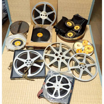 昭和レトロ【詳細不明 現状品 16ミリ 古いフィルムリール他 まとめて】東洋現像所 映画 映像 未使用フィルム ジャンク 古道具 当時物 時代
