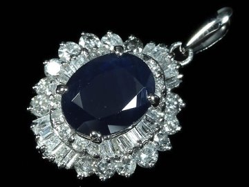 KL17357D【1円～】新品【RK宝石】≪Sapphire≫ 天然サファイア 大粒2.00ct 極上ダイヤモンド 1.00ct Pt900 高級ペンダントヘッド ダイヤ