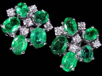 ML16932SS【1円～】新品【RK宝石】≪Emerald≫ 極上エメラルド 両耳 総計1.46ct 極上ダイヤモンド K18WG 高級ピアス ダイヤ