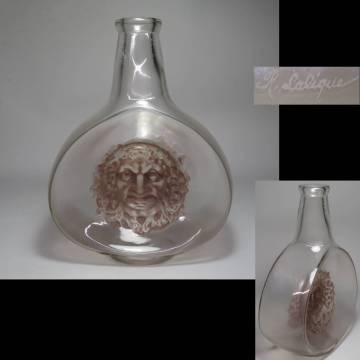 Rene Lalique ルネ・ラリック　デキャンタ 酒器　ウイスキー デカンタ　ガラス瓶　美品　lot:10917