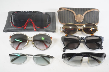 【A603】GUCCI／JEAN PAUL GAULTIER／Christian Dior／FENDI／LINDBERG　ブランドサングラス　6点まとめ　フレーム　部品取り