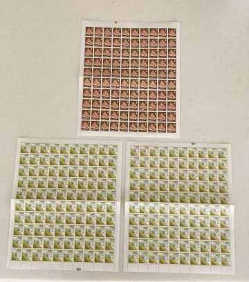 【額面1,600円】普通切手 切手シート 日本切手 100枚&times;3枚 シート コレクション 大蔵省印刷局製造 日本郵便 アンティーク