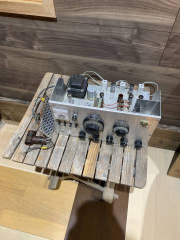 時代物　自作ラジオ？　自作無線機？　自作受信機　真空管　コイル　アンティーク　ジャンク
